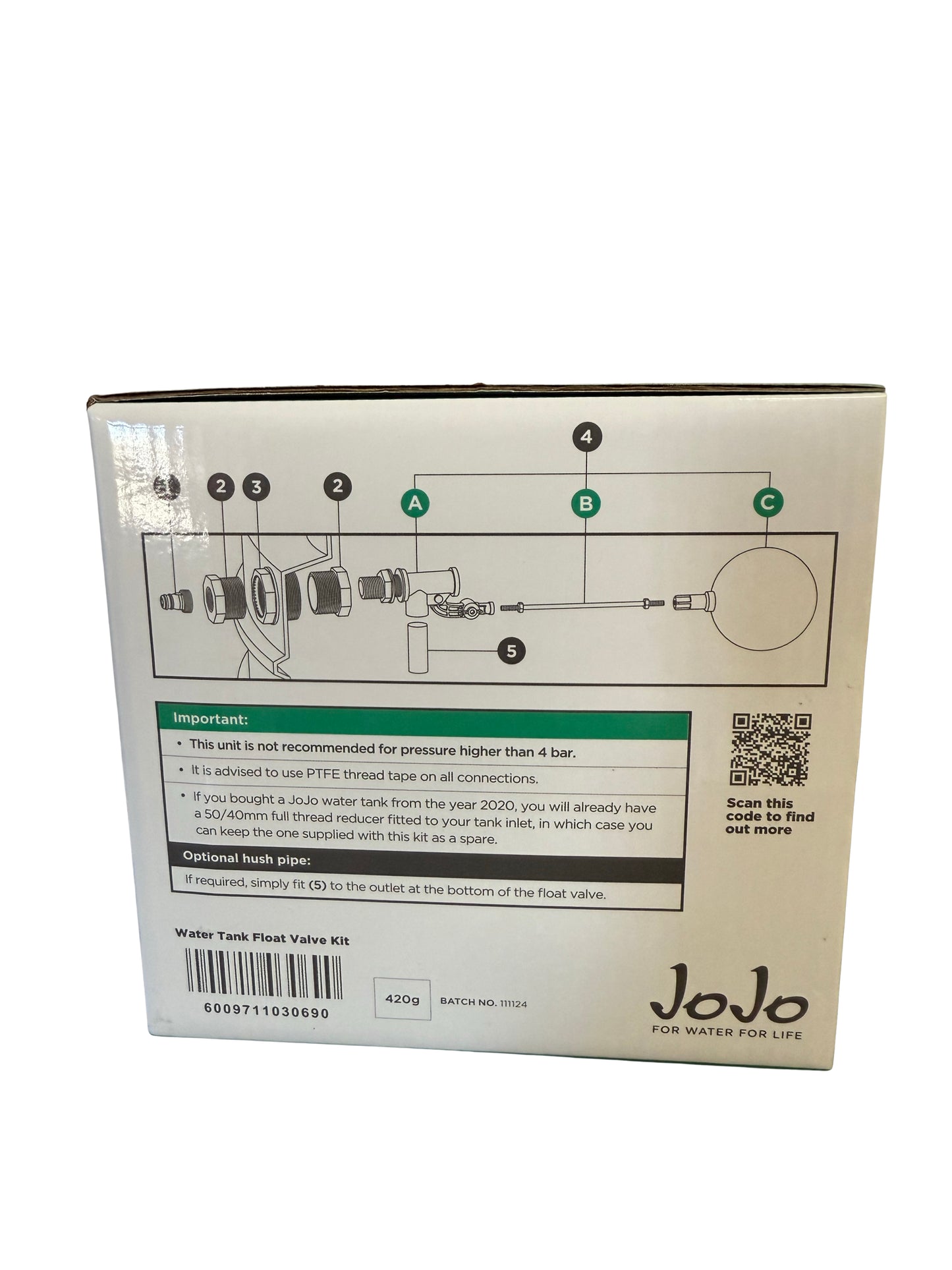 JoJo Water Tank Float Valve Kit (Floatkit)