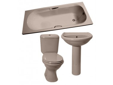 Bath Set 7PC Top Flush Beige + Toilet + Cistern