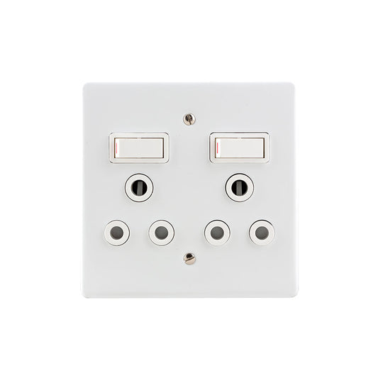 Crabtree Double Plug + Cover 4 x 4 CT180