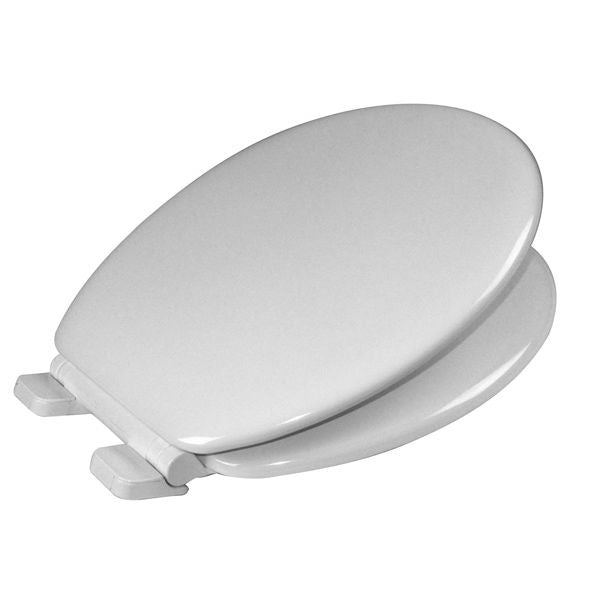 Wooden Toilet Seat White - Nylon Fitting