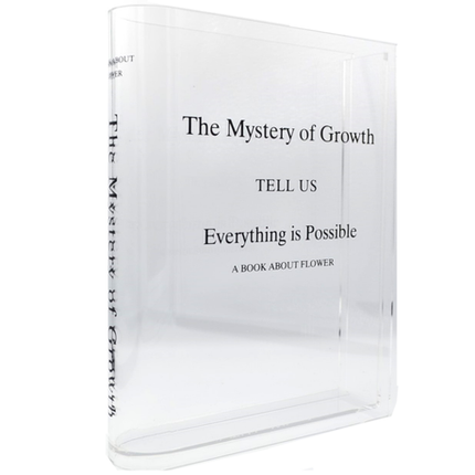 Acrylic Book Vase, Flower Vase, Home Decor, Book Shelf Decor, Clear Vase