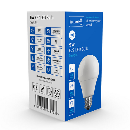 Illumin A60 LED Lamp 9W E27 D/L