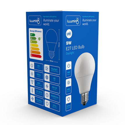 Illumin A60 LED Lamp 9W E27 D/L