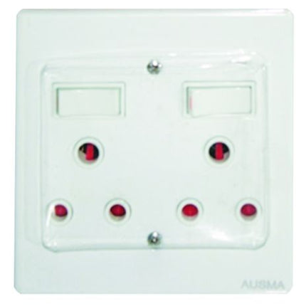 Wall Socket Double + Steel Cover SOCK02