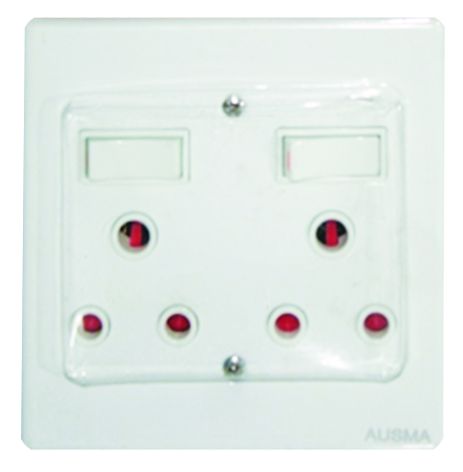 Wall Socket Double + Steel Cover SOCK02