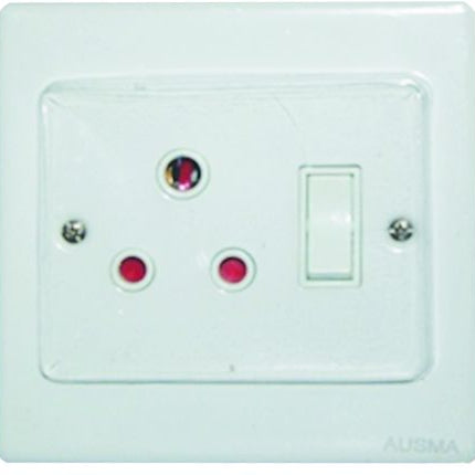 Wall Socket Single + Steel Cover SOCK01