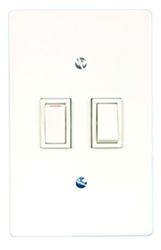 Ausma Double Switch + Cover Steel