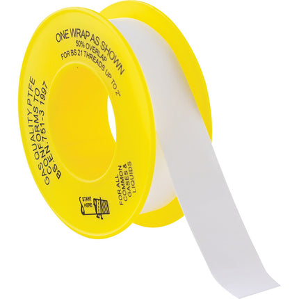 PTFE Tape Yellow 12mx0.1x12mm 5003012